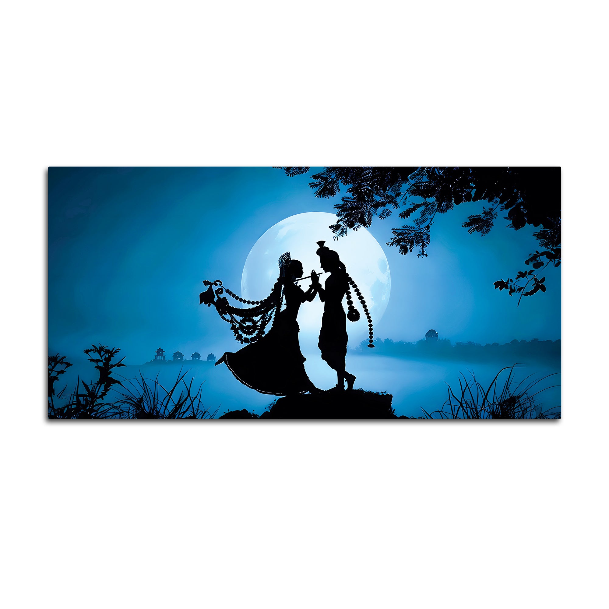 Radha Krishna Spiritual Canvas Painting for Home Decoration