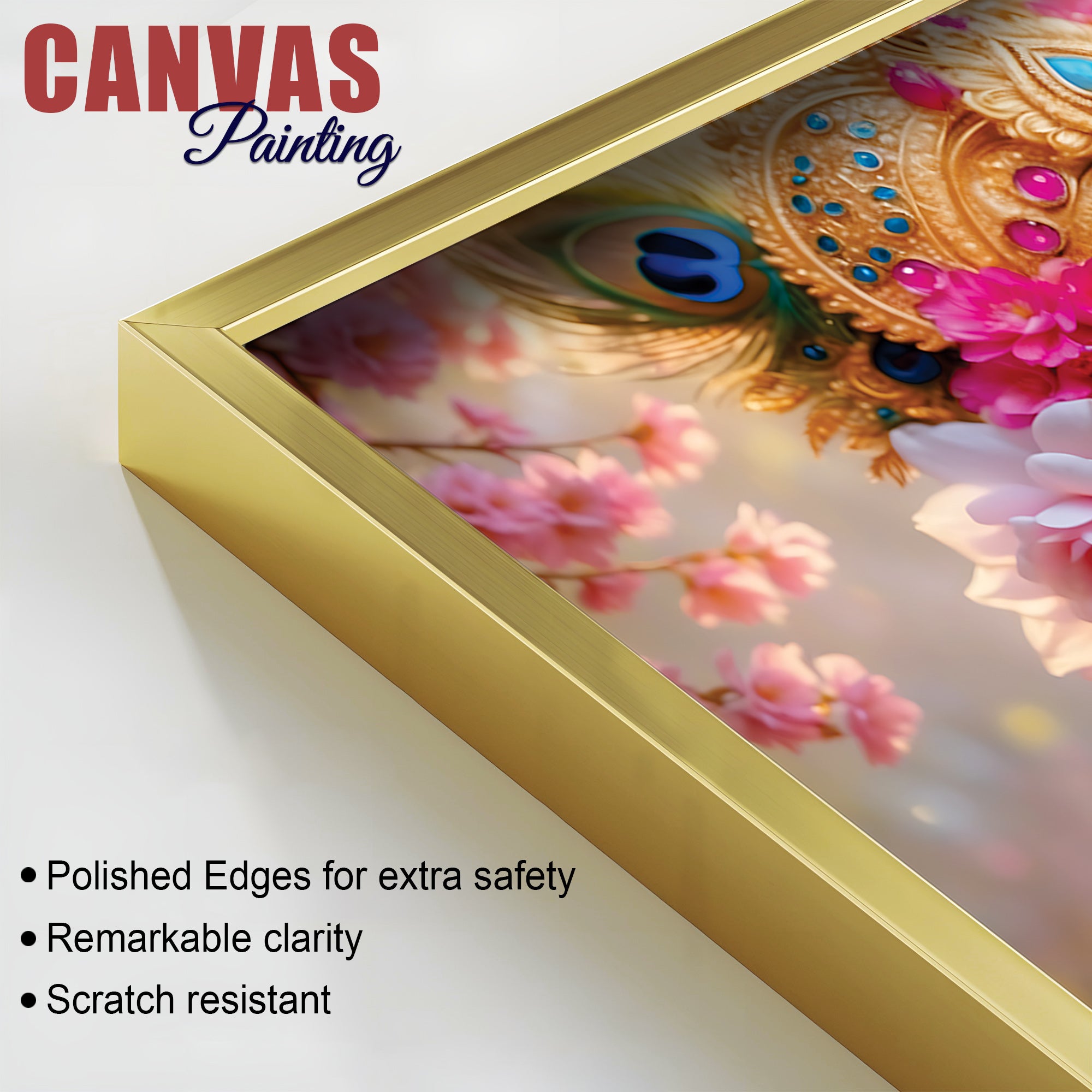 Radha Krishna Spiritual Canvas Painting for Modern Wall Decor