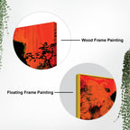 Radha Krishna Sunset Silhouette Devotional Painting