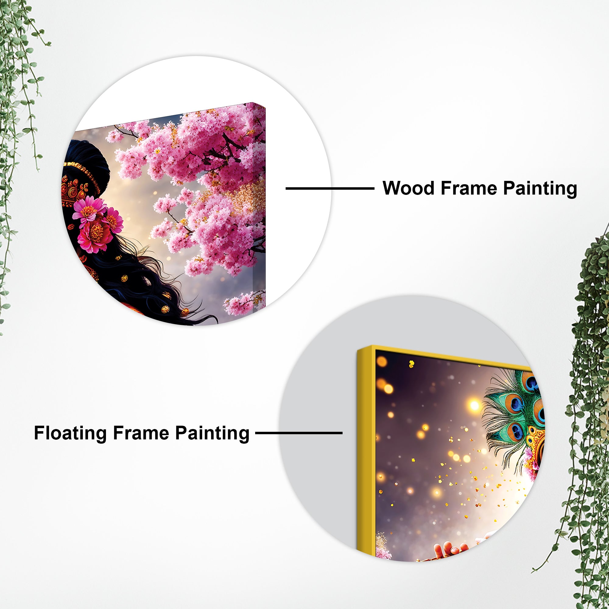 Radha Krishna Traditional Canvas Painting for Wall Decoration