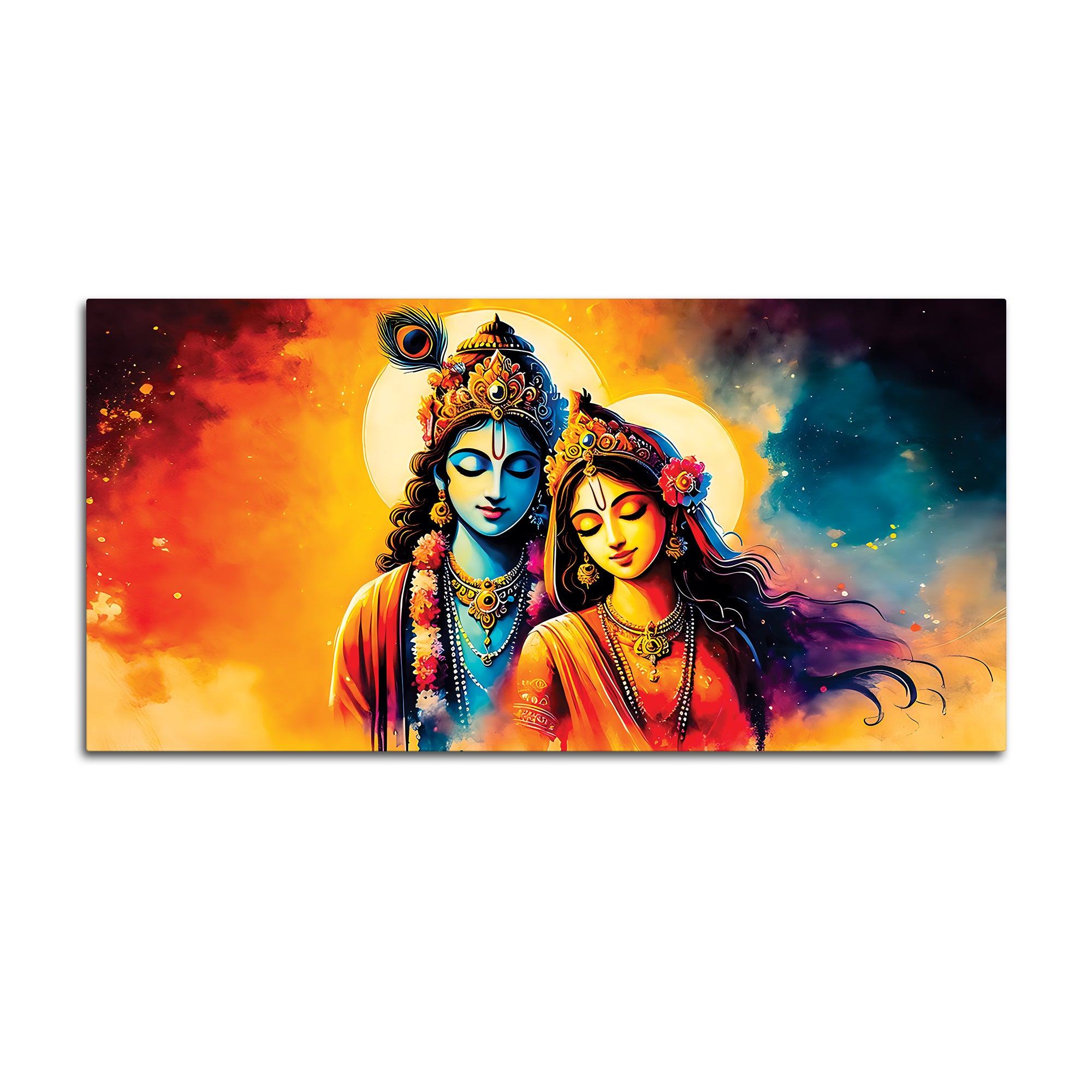 Radha Krishna Traditional Indian Art Painting Wall Décor