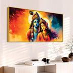 Radha Krishna Traditional Indian Art Painting Wall Décor