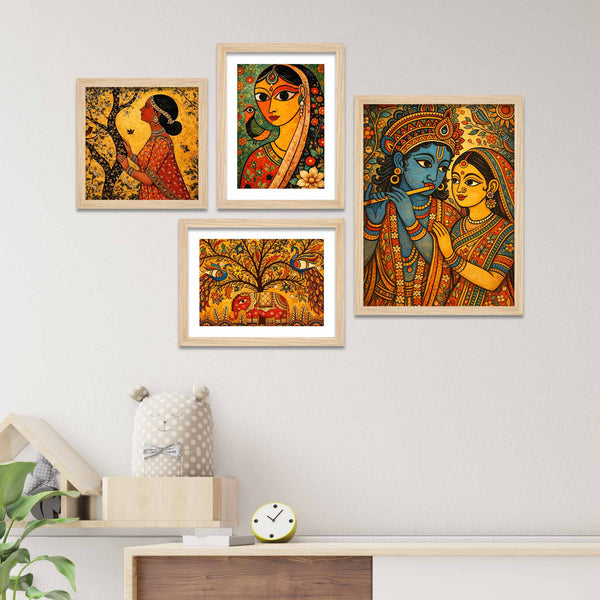 radha-krishna-wall-frame-set-of-four-for-housewarming-gift