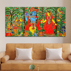 Radha Krishna Wall Painting | Ethnic Home Décor