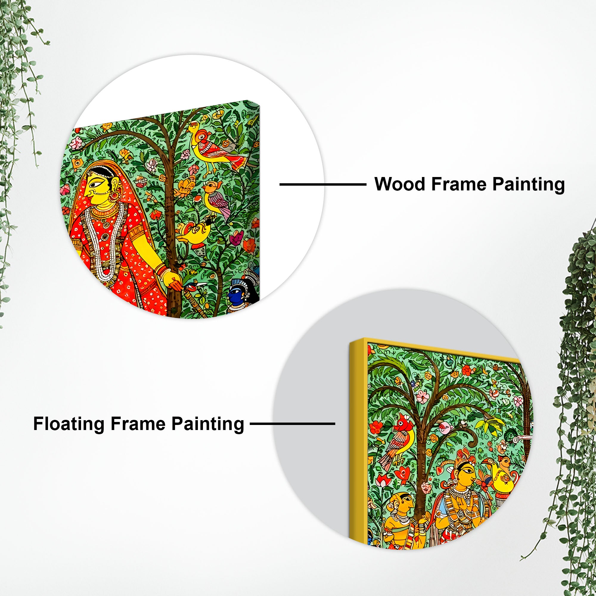 Radha Krishna Wall Painting | Ethnic Home Décor