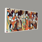 Radha Krishna with Bansuri Canvas Wall Painting