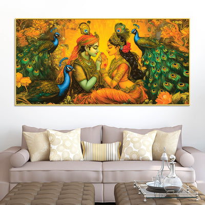 radha-krishna-with-peacock-painting-for-home-wall-decor