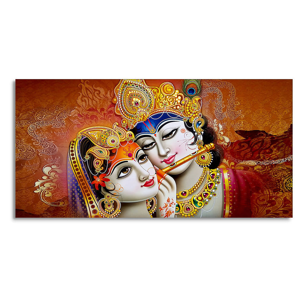 Radha Rani with Krishna Premium Wall Painting