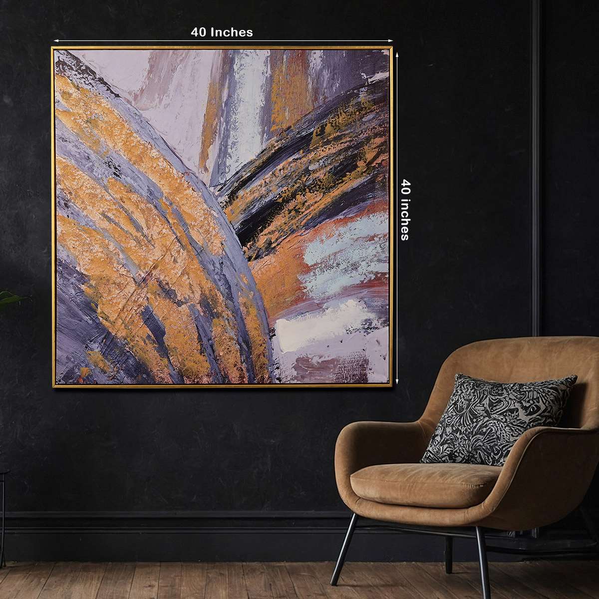 Radiance of Energy Hand Painted Wall Painting with Floating Frame