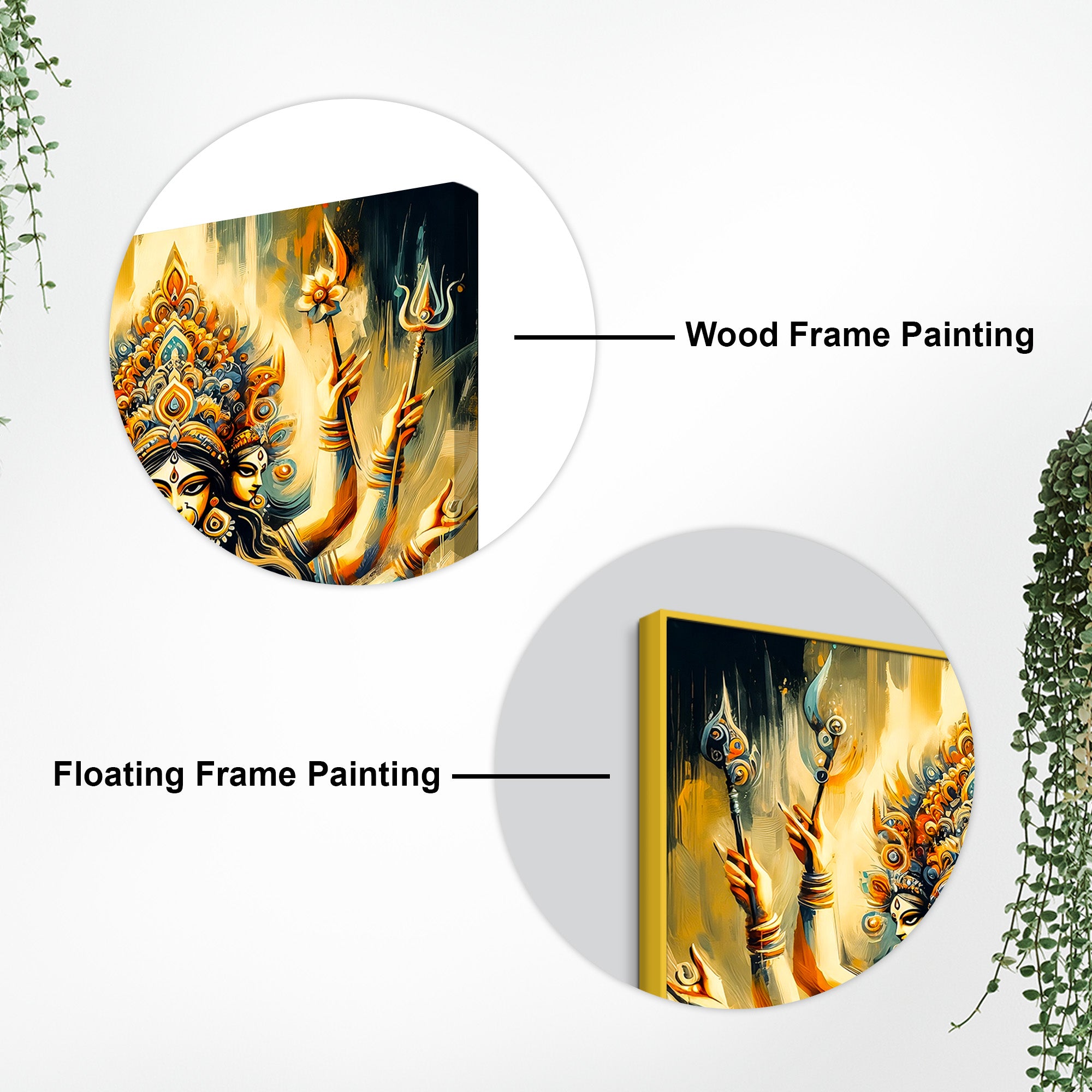 Radiant Durga Devi Premium Canvas Wall Painting