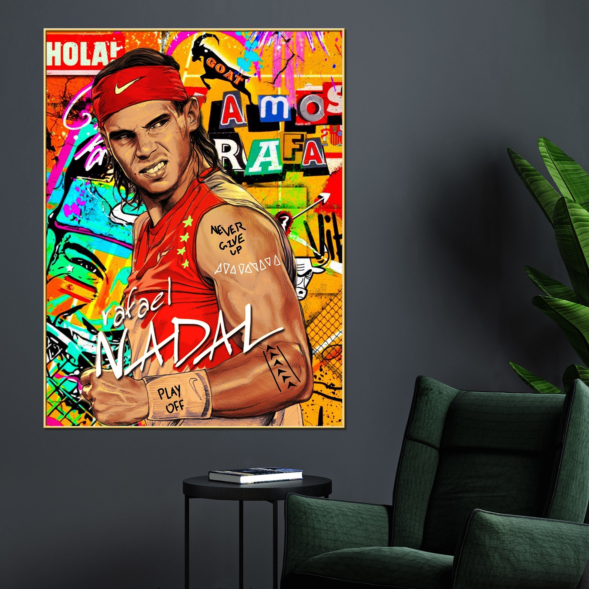 Rafael Nandal World's No.1 Cotton Canvas Wall Painting