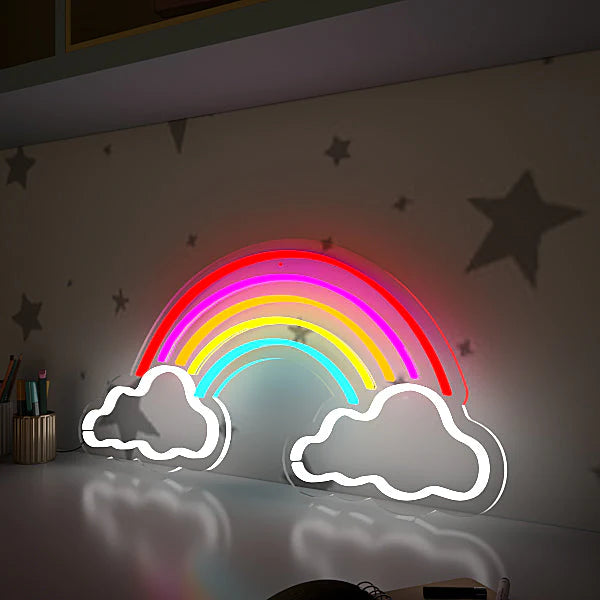 Rainbow Cloud Design Neon LED Light