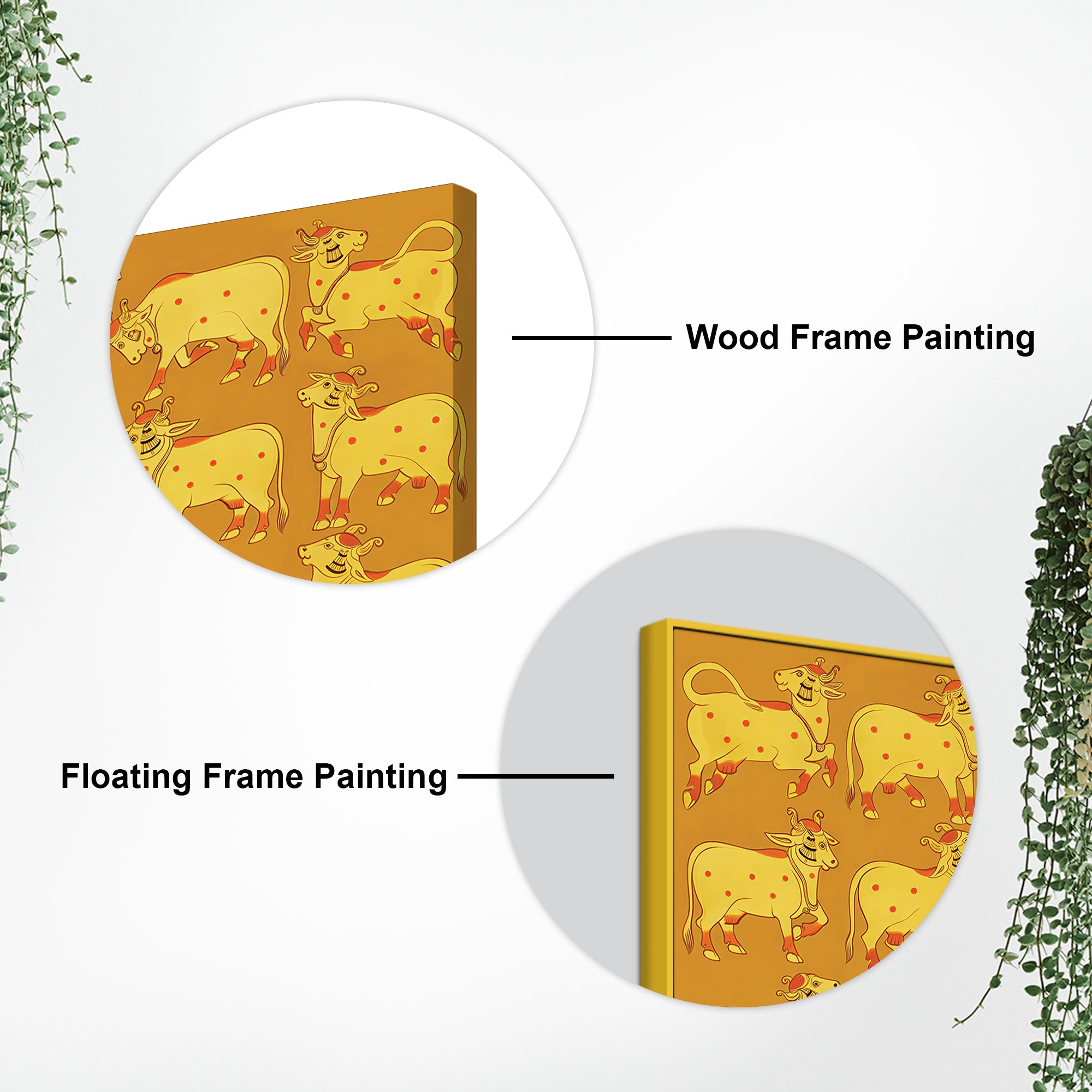 Rajasthani Golden Pichwai Shreenathji Canvas Wall Painting