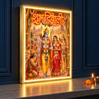 Ram Darbar Shubh Diwali Neon Wall Art for Home & Shop Decoration