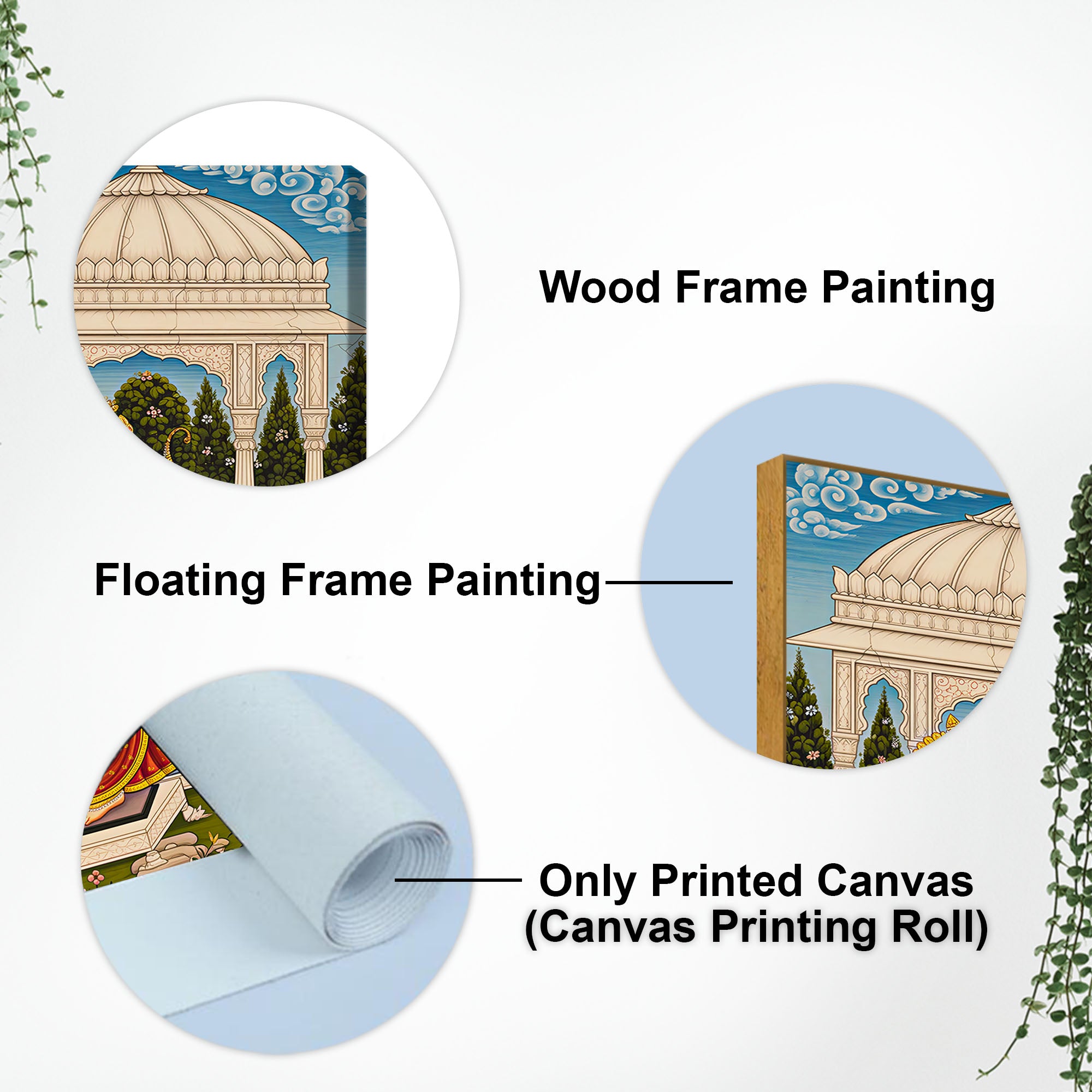 Ram Sita Sitting Together Canvas Wall Painting | Spiritual Home Decor