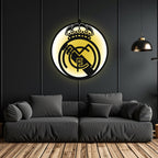 Real Madrid LED Wall Hanging Frame for Football Fan Wall Decor