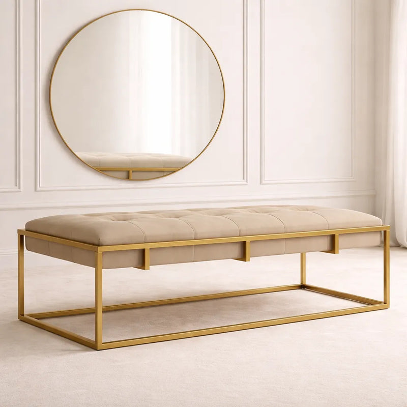 rectangular-shaped-classic-velvet-ottoman-with-golden-metal-finish