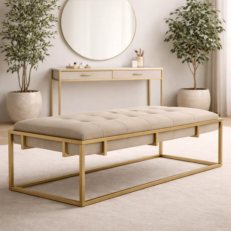 rectangular-shaped-classic-velvet-ottoman-with-golden-metal-finish