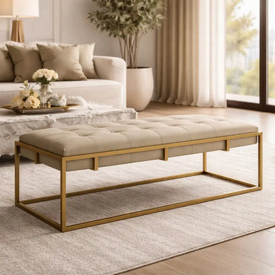 rectangular-shaped-classic-velvet-ottoman-with-golden-metal-finish