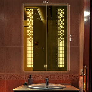 Rectangular Shaped Minimalistic Design LED Bathroom Wall Mirror