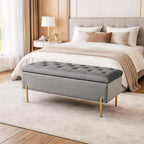 rectangular-shaped-velvet-storage-ottoman-with-golden-metal-finish