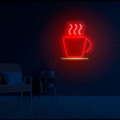 Red Hot Coffee Cup Neon Sign LED Light