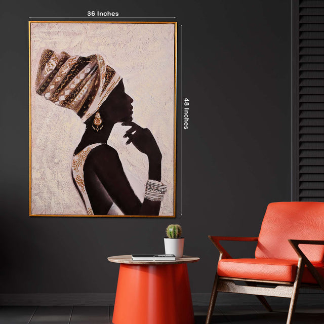 Regal Essence Hand Painted Wall Painting with Floating Frame