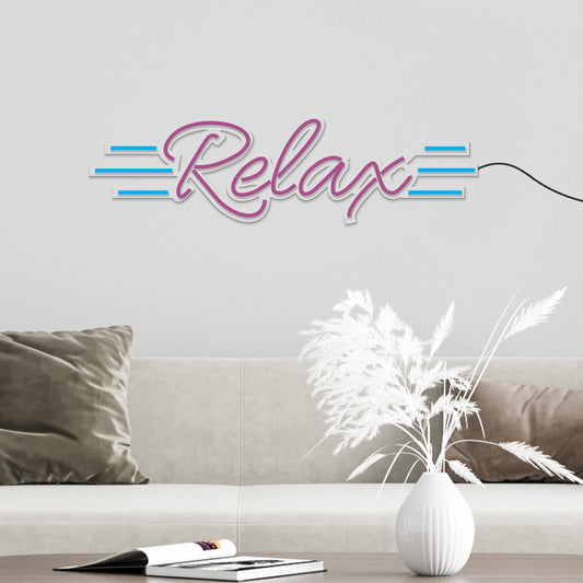 Relax Text Neon Sign LED Light