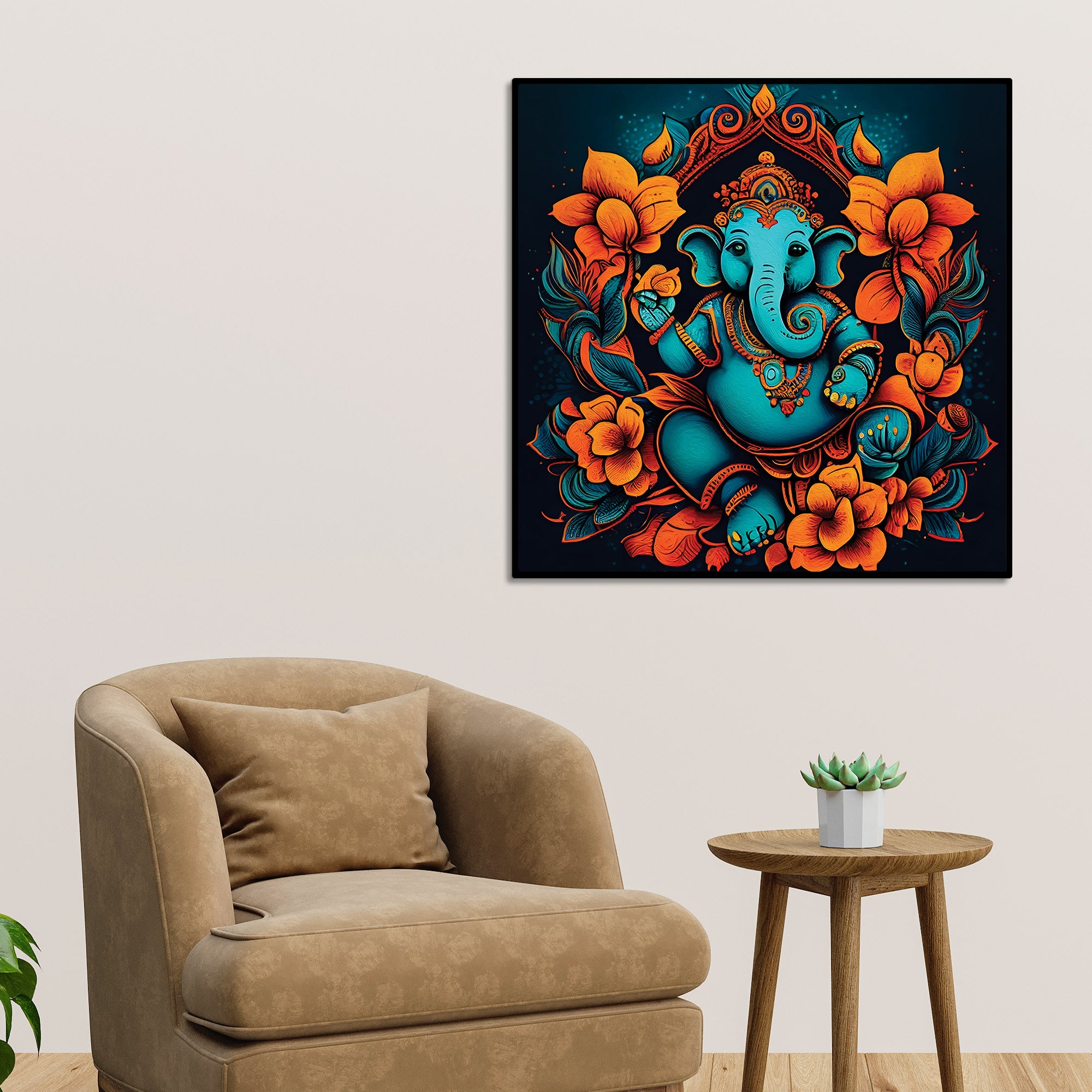 Religious Bappa Wall Painting for Home Décor