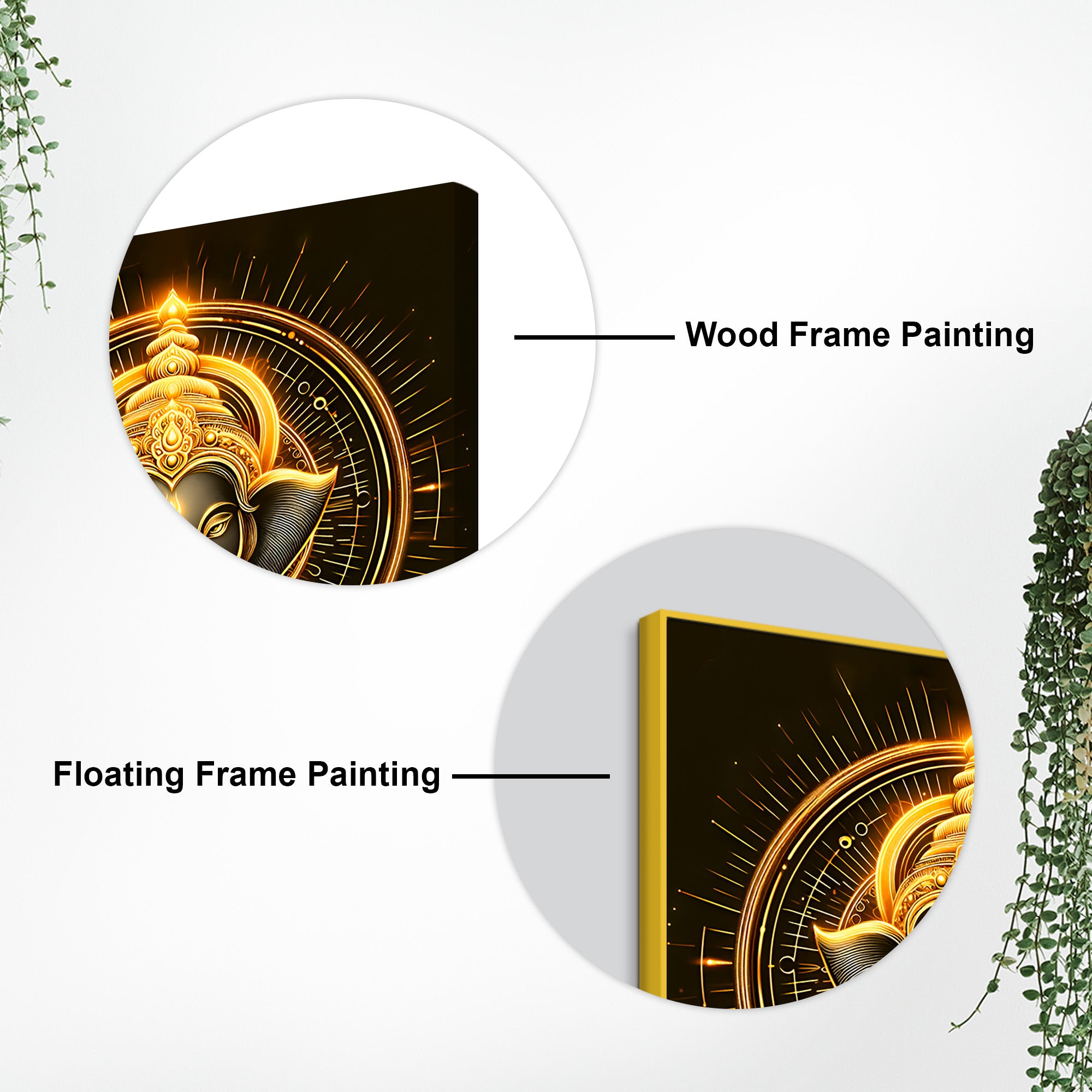 Religious Ganesha Wall Decor Painting for Home Temple