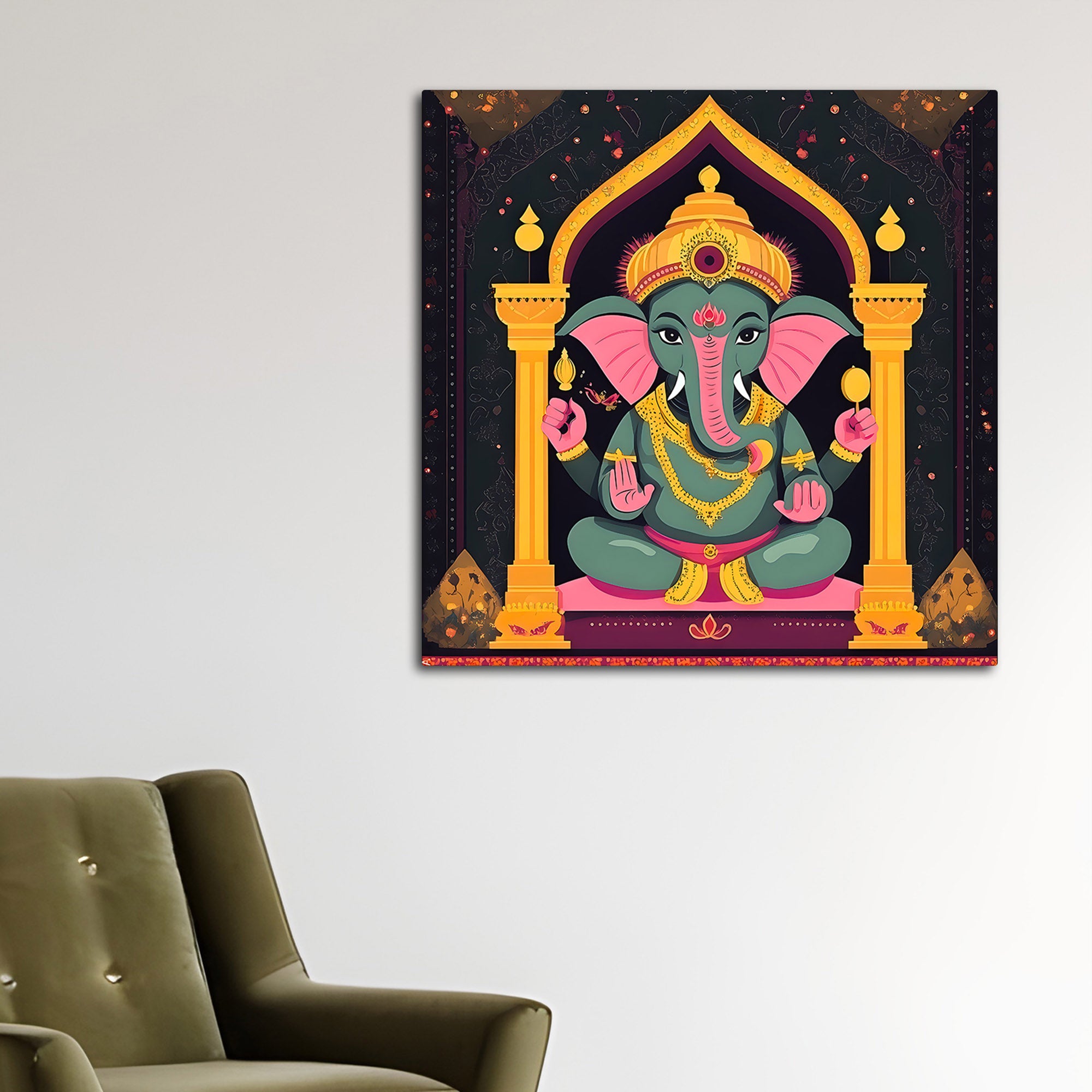 Religious Ganesha Wall Painting