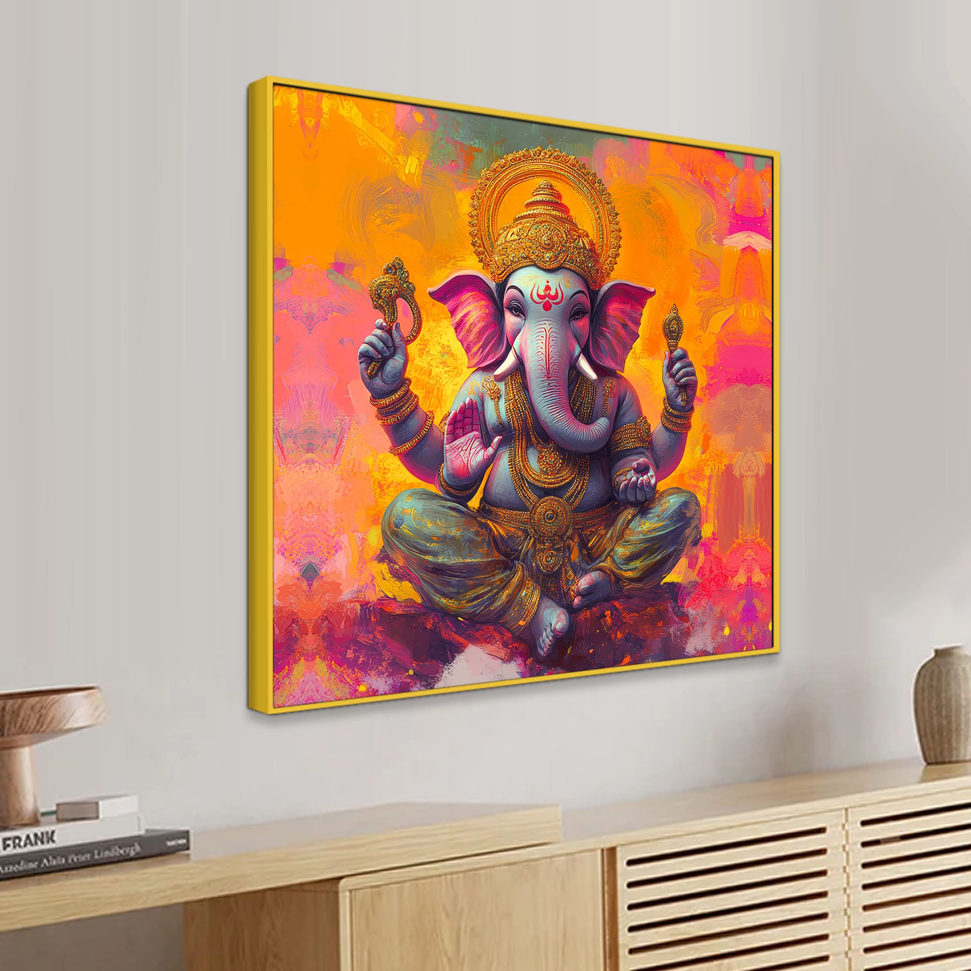Religious Lord Ganesha Wall Art Painting
