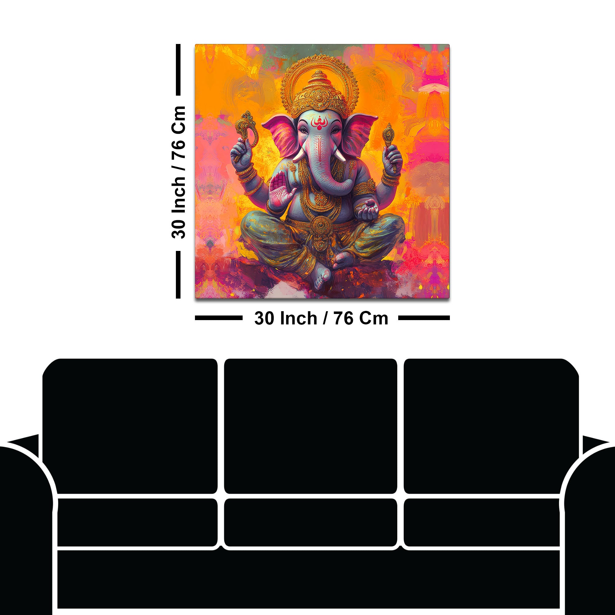 Religious Lord Ganesha Wall Art Painting