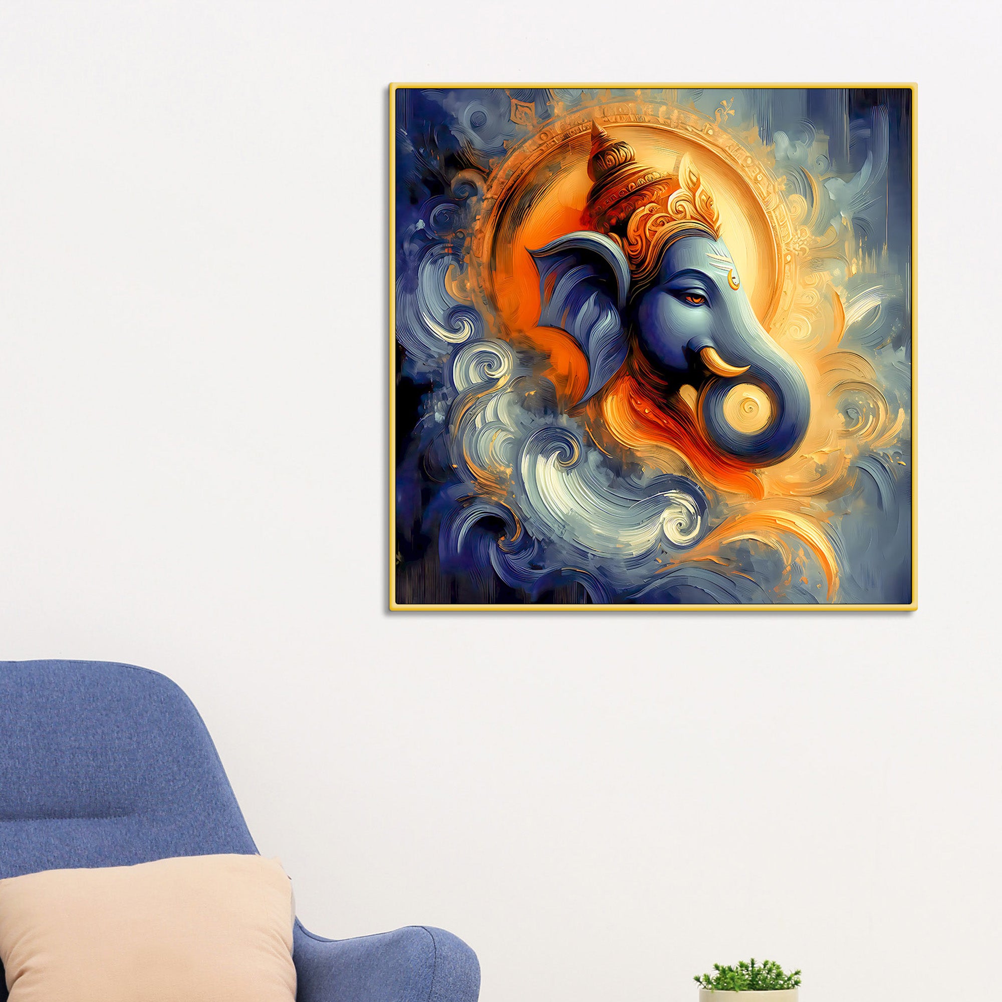 Religious Lord Ganpati Decorative Wall Painting