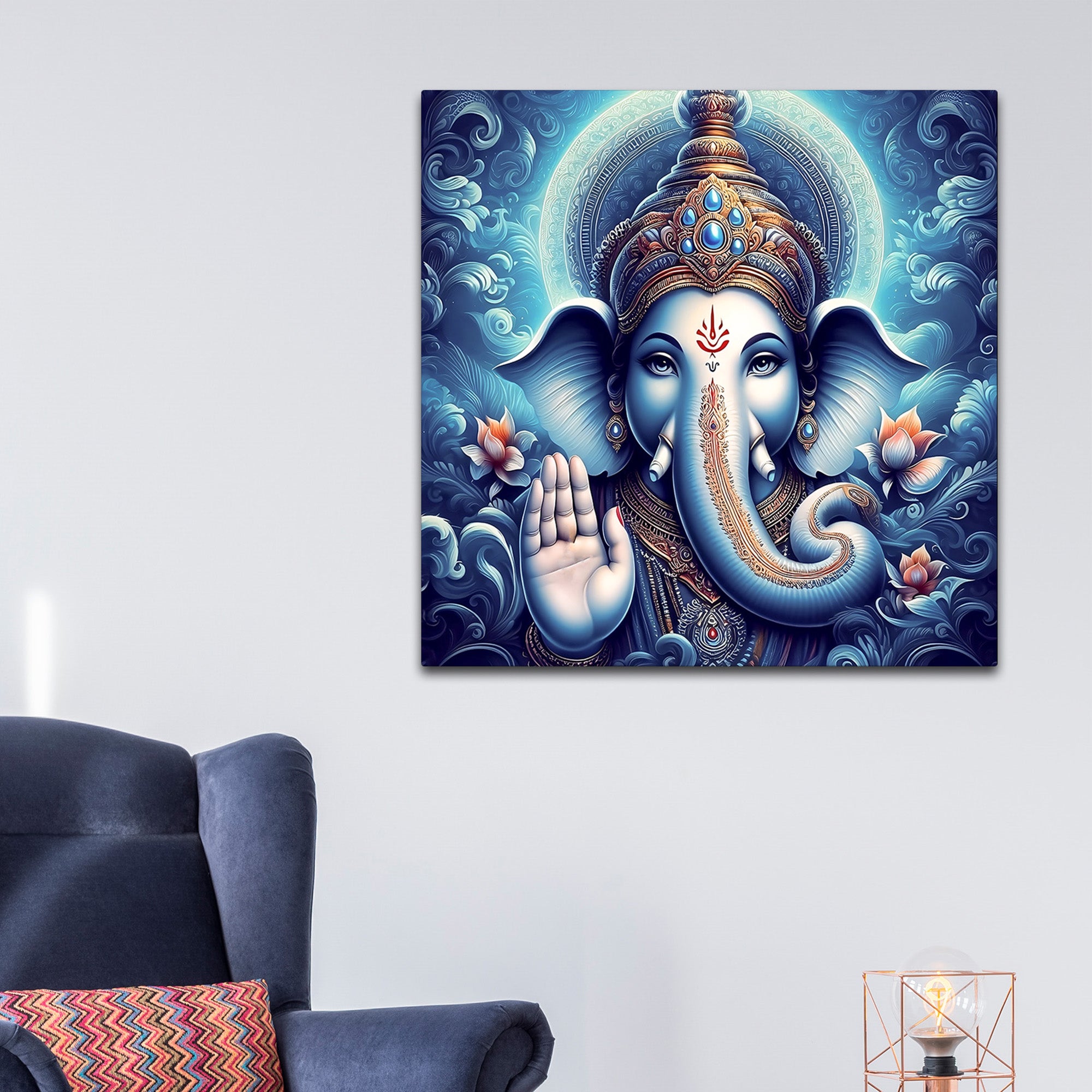 Religious Lord Ganpati Wall Art Painting