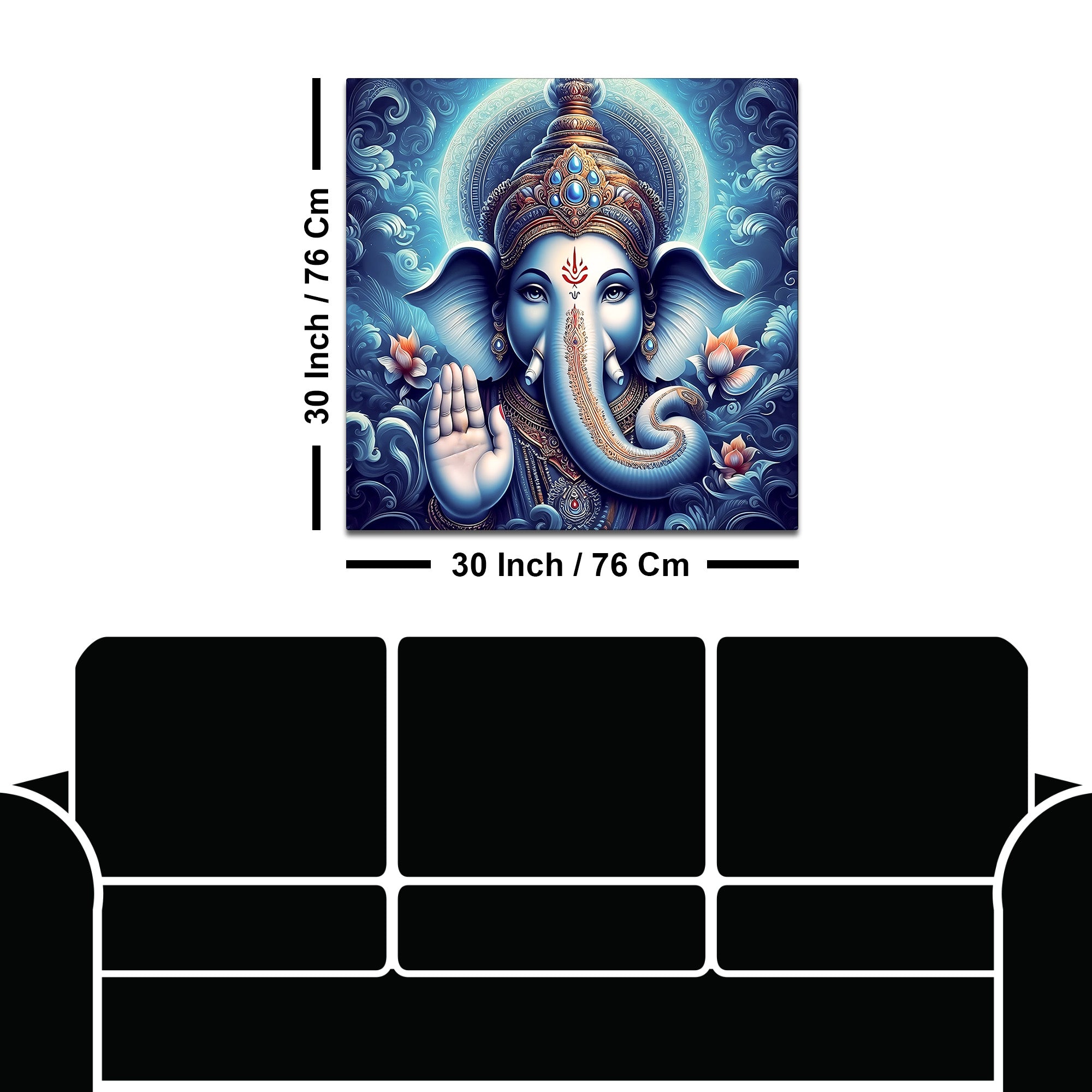 Religious Lord Ganpati Wall Art Painting