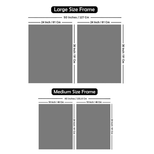 Circular Golden Pattern Acrylic Floating Wall Painting Set of 2