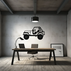 Retro Jeep Metal Wall Hanging for Home & Café Decor