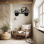 Retro Jeep Metal Wall Hanging for Home & Café Decor