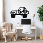 Retro Jeep Metal Wall Hanging for Home & Café Decor