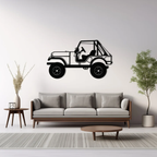 Retro Jeep Metal Wall Hanging for Home & Café Decor