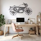 Retro Motorcycle Wall Art | Bike Wall Decor for Home