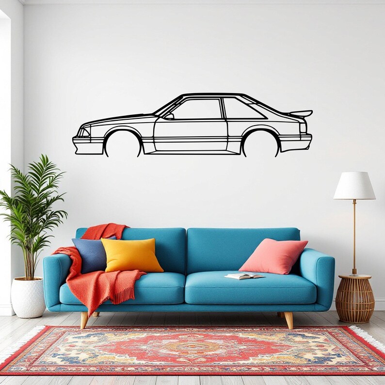 Retro Sedan Metal Wall Decor for Café & Home Interiors