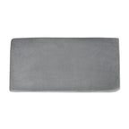 Rich Grey Velvet Ottoman Bench with Golden Classic Legs