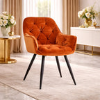 rich-orange-comfy-padded-tufted-premium-velvet-lounge-chair