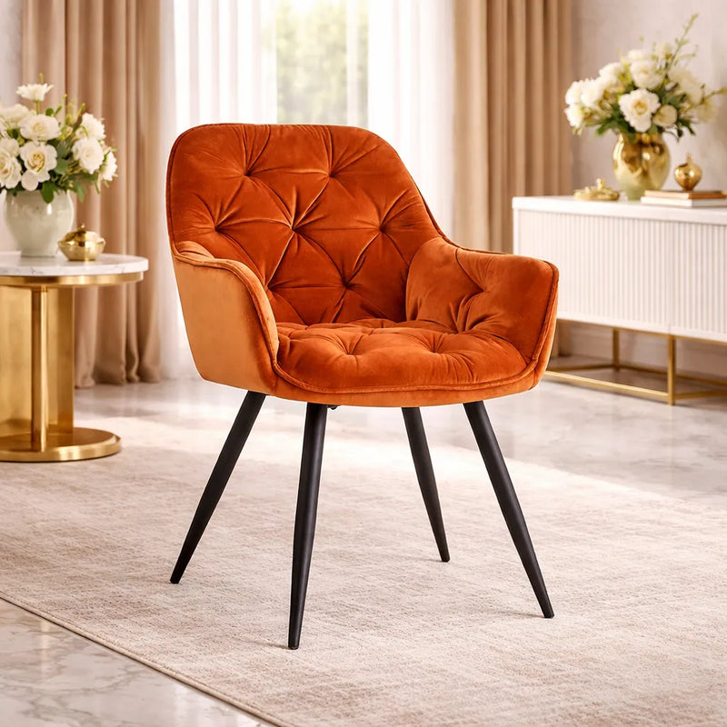 rich-orange-comfy-padded-tufted-premium-velvet-lounge-chair
