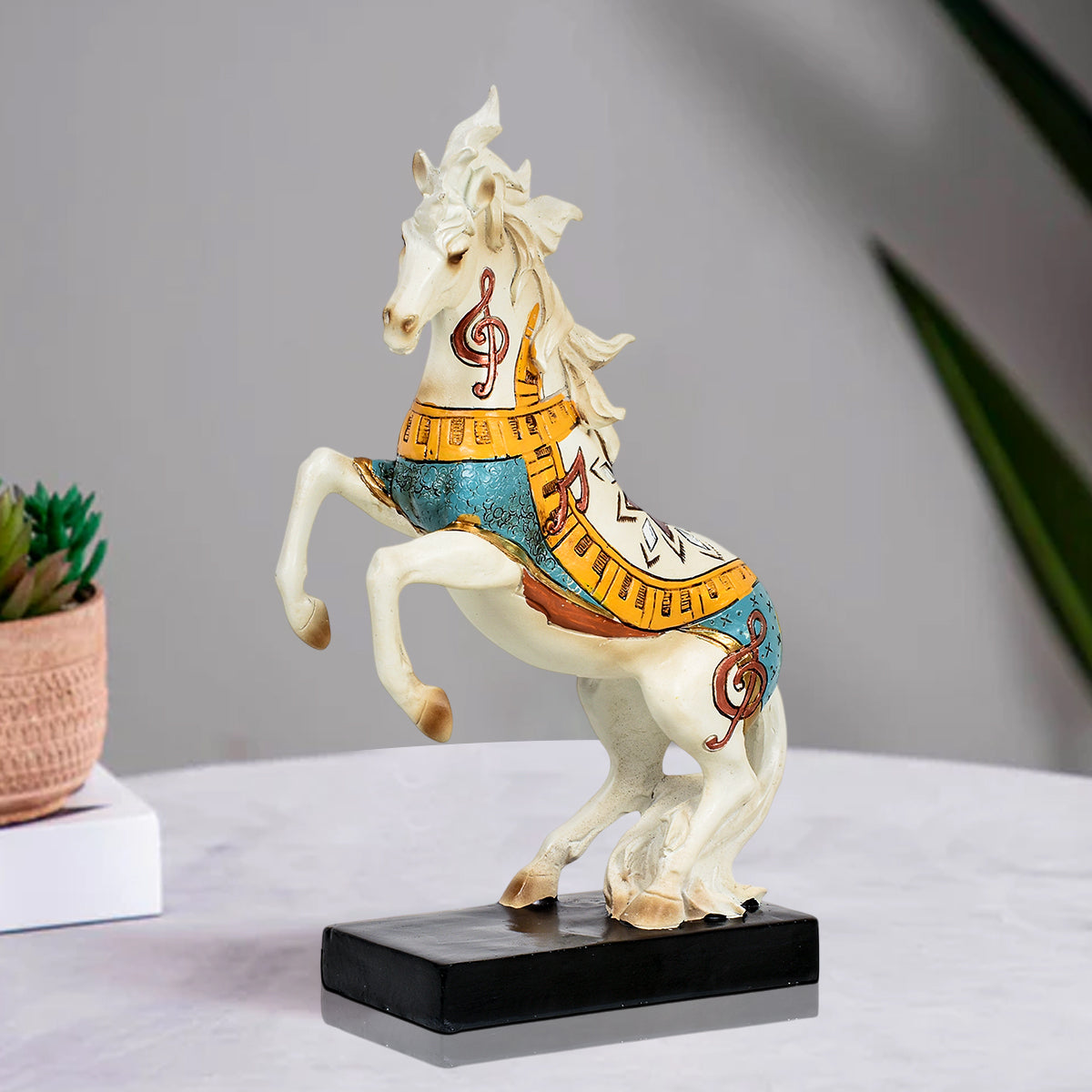 Roaring Horse Statue Decorative Table Decor Showpiece