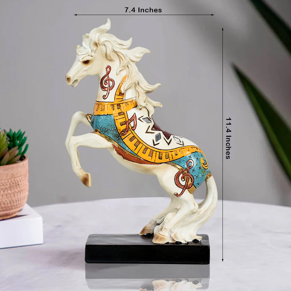 Roaring Horse Statue Decorative Table Decor Showpiece