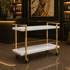 rolling-white-bar-trolley-with-sophisticated-golden-metal-finish