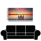 Romantic Wooden Jetty in Sunset Canvas wall Painting